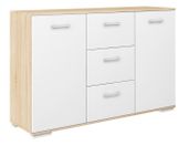 KOMODA ABS-120 K3 DĄB SONOMA/BIAŁY do salonu przedpokoju sypialni