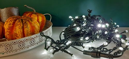 Sople 440 LED Girlanda Biała Zimna Flash Zewnętrzna IP44 31,7m gruby przewó na Arena.pl