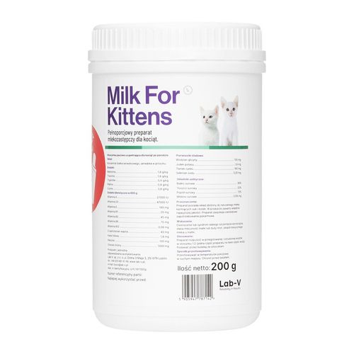 Lab-V Milk For Kittens 200g Mleko Dla Kociąt Zestaw z Butelką na Arena.pl