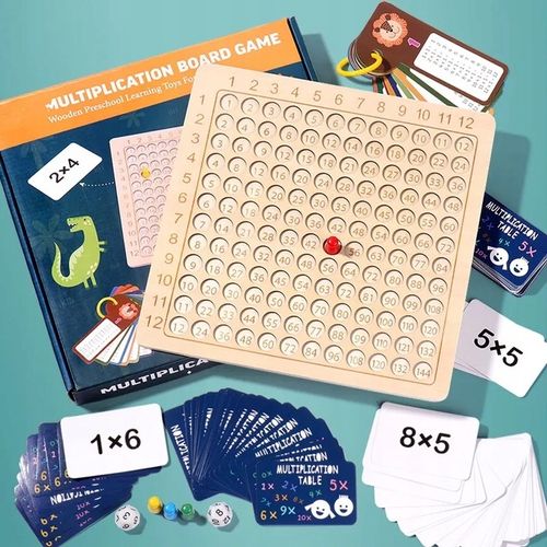 Tabliczka Mnożenia Planszowa Gra Logiczna 2 W 1 na Arena.pl