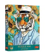 puzzle 500 premium pan tygrys i słoneczniki 37626