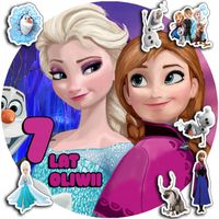 OPŁATEK NA TORT 20CM - KRAINA LODU GRY DEKORACJA + IMIĘ + GRATIS! 15CM 18CM