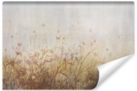 Fototapeta Do Salonu Polne KWIATY Beton Styl Vintage Rośliny 270cm x 180cm