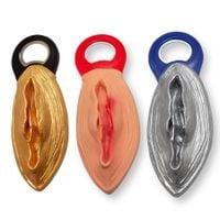 kinky pleasure - ds014 - pussy bottle opener - quirky and fun tool -silver