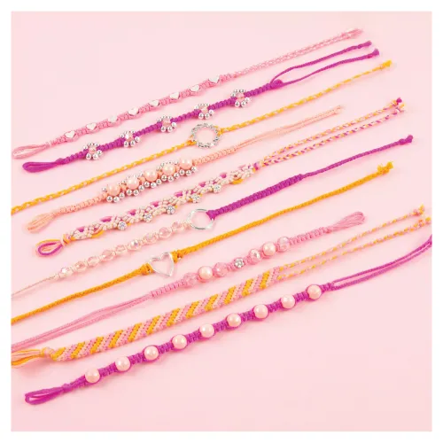 Zabawka dla dziecka - zestaw do tworzenia makramowych bransoletek 114 elem. na Arena.pl