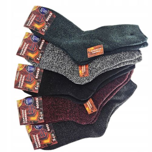 5X ZESTAW SKARPETY MĘSKIE ZIMOWE TERMICZNE TERMAL BARDZO CIEPŁE DO -25C na Arena.pl