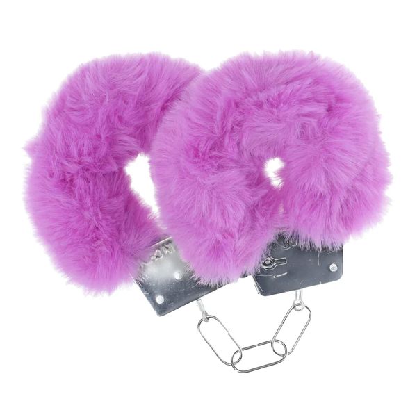 Classic Fluffy Handcuffs - Purple zdjęcie 3