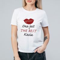 Koszulka Damska z Nadrukiem Rozmiar S PREZENT NA WALENTYNKI dla Dziewczyny