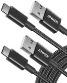 Anker USB C Do USB A Kabel Nylonowy 3m 2szt Fast Charge Czarny