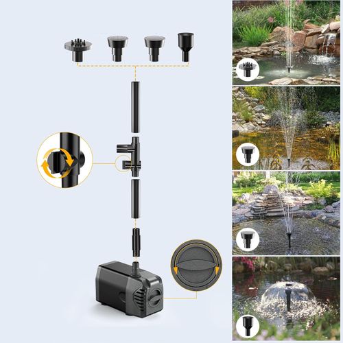 Pompa solarna do stawu 20W Biling 875 L/h z filtrem i 2m wężem na Arena.pl