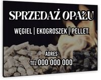 TABLICZKA REKLAMOWA szyld z dibondu nadruk 40x30 cm sprzedaż opału