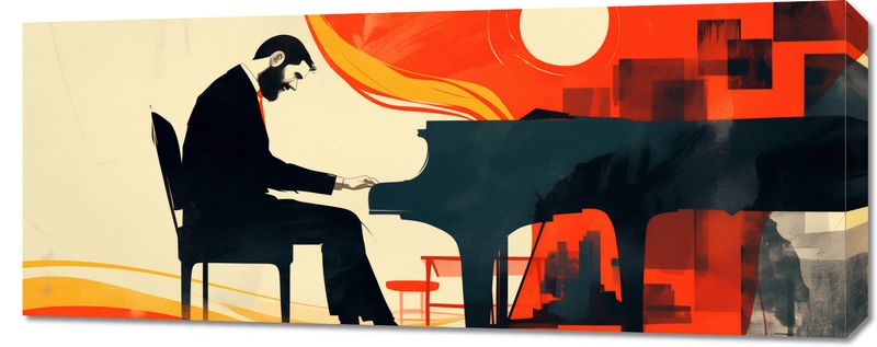 Obraz 100x40cm Pianista zdjęcie 1