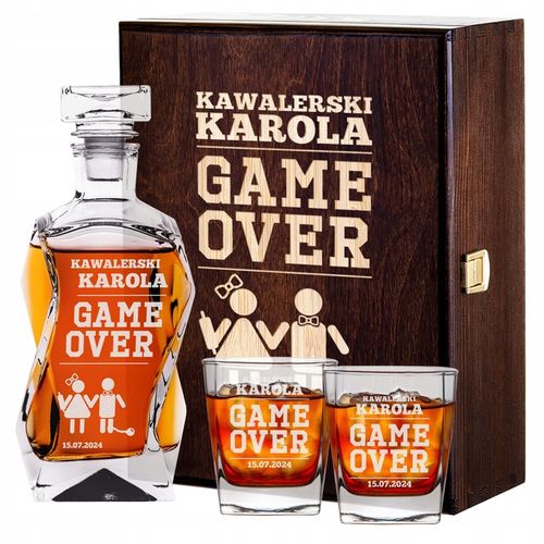 PREZENT NA WIECZÓR KAWALERSKI KARAFKA Z GRAWEREM SZKLANKI DO WHISKY GRAWER na Arena.pl