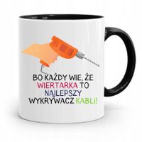 Kubek Czarny Budowlańca Majstra Fachowca Prezent Z Nadrukiem Ze Zdjęciem