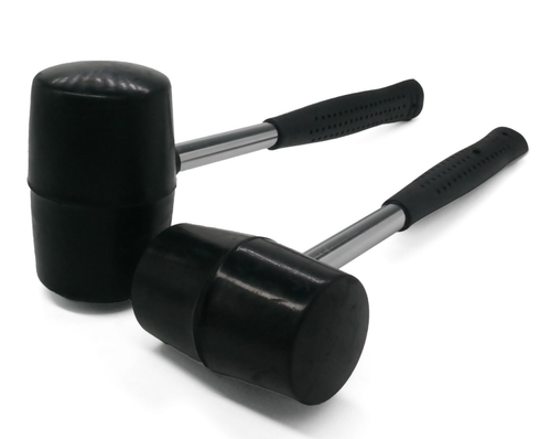 Młotek gumowy brukarski bezodrzutowy blacharski trwały solidny ABS czarny na Arena.pl