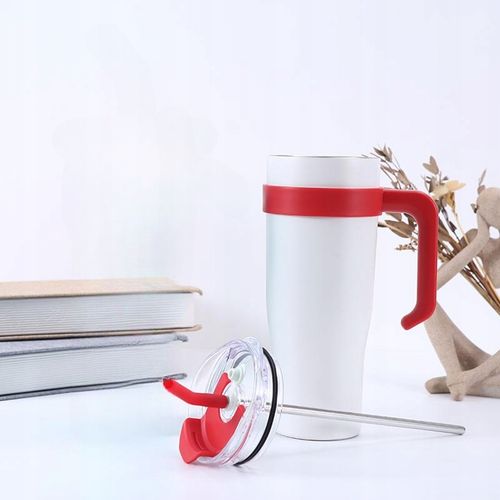 Kubek termiczny ze słomką i pokrywką – 1200 ml, stal nierdzewna na Arena.pl