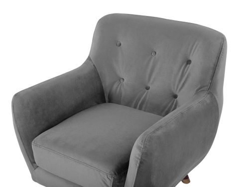Fotel welurowy szary BODO na Arena.pl