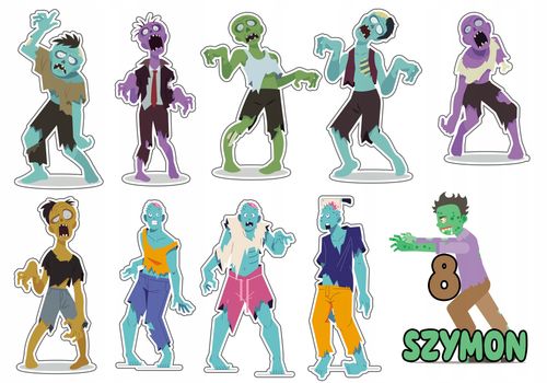 OPŁATEK ZESTAW NA URODZINY POSTACIE ZOMBIE ZOMBI + IMIĘ na Arena.pl