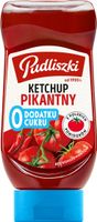Pudliszki KETCHUP PIKANTNY ZERO CUKRU bez cukru 440g z polskich pomidorów !
