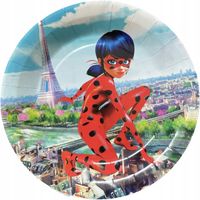 TALERZYKI PAPIEROWE BIEDRONKA ZESTAW URODZINOWY NA PRZYJĘCIE 6SZT