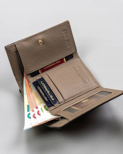 skórzany portfel damski z wężowym wzorem - peterson na Arena.pl