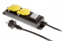 Przedłużacz Warsztatowy Bryzgoszczelny 3m 3x1,5mm² 3680W Listwa Plastrol