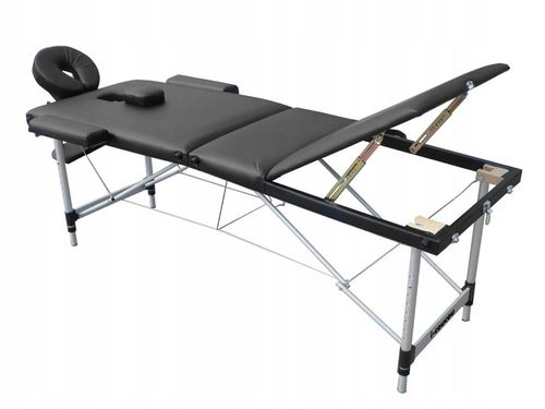 Stół Masażu 3-Seg Przenośny Składany Aluminiowy Łóżko Kosmetyczne Leżanka na Arena.pl