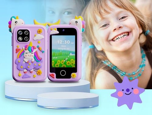 TELEFON DLA DZIECI SMARTFON ZABAWKOWY KAMERA LATARKA GRY POLSKIE MENU SMYCZ na Arena.pl