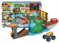 HOT WHEELS MONSTER TRUCK ZESTAW COLOR SHIFTERS SZCZĘKI KROKODYLA + autko