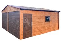 Garaż Blaszany 6x6m 2x Brama Uchylna 2x Okna Drzwi Rynny TKD217