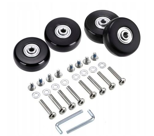 4 SZT ZESTAW KÓŁEK DO WALIZKI CZĘŚCI NAPRAWCZE BAGAŻY WALIZEK TOREB 50*18mm na Arena.pl