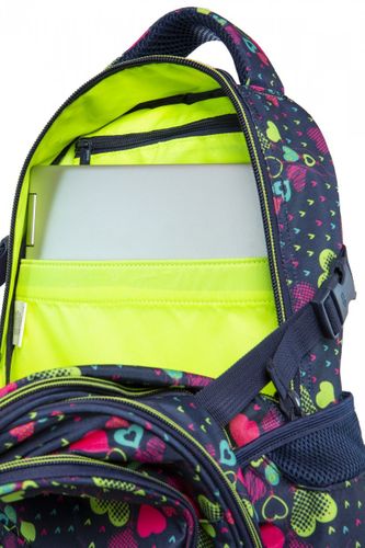 Plecak CoolPack FACTOR w zielone serca, LIME HEARTS (B02010) na Arena.pl