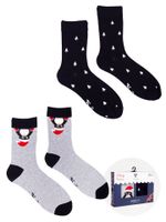 Skarpety świąteczne bawełniane w pudełku pingwin 2PAK 39-42 YOCLUB