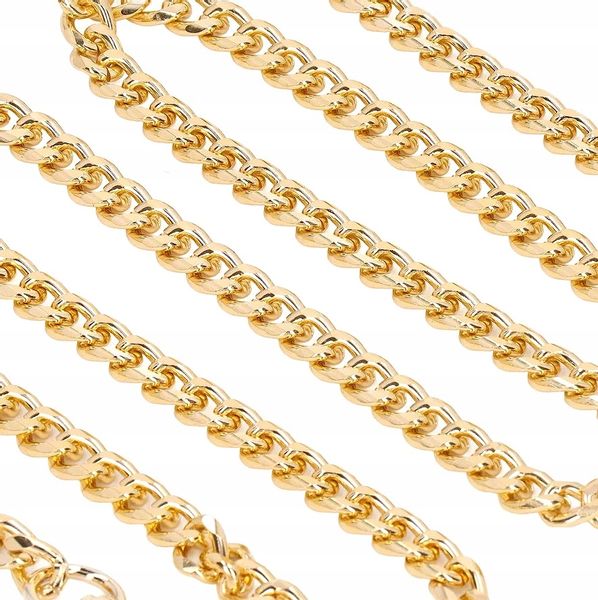 Pasek Do Torby Torebki Łańcuch Długi Złoty Masywny zdjęcie 11