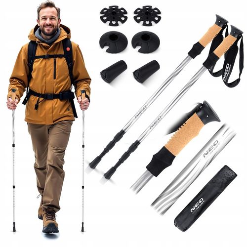 KIJKI DO NORDIC WALKING KIJE TREKKINGOWE DO CHODZENIA REGULOWANE 2szt. na Arena.pl