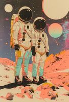 Plakat 67,5x100cm Astrounauci Kosmonauci