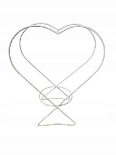 Stelaż Baza metalowa Konstrukcja do kompozycji florystycznych BIAŁE SERCE na Arena.pl