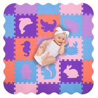 MATA PIANKOWA PUZZLE PIANKOWE 34 EL DLA DZIECI DUŻE KOJEC 3w1 HUMBI 120x120