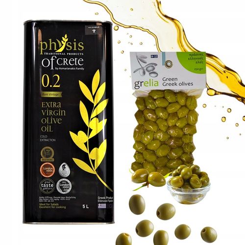Physis of Crete Grecka oliwa z oliwek 0,2% 5 L + OLIWKI data aż do 03/2027 na Arena.pl