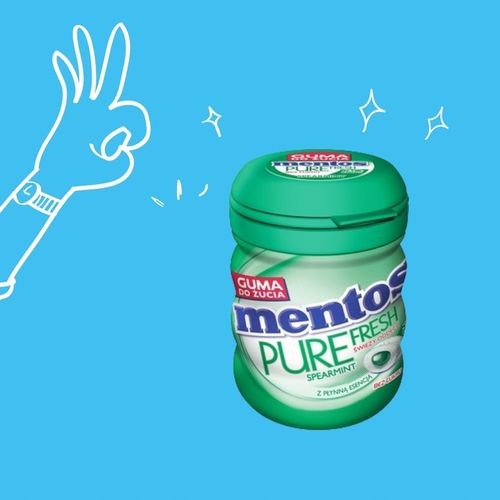 Mentos Pure Fresh guma do żucia bez cukru Spearmint miętowa łagodna 6x60g na Arena.pl