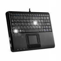 Klawiatura Perixx 510H USB z touchpadem i 2x hubem, czarna, slim