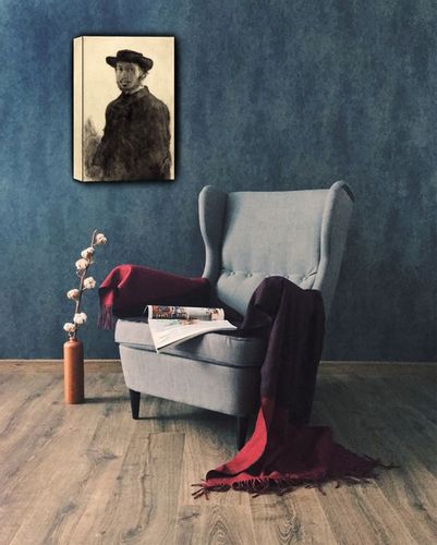 Autoportret1857, Edgar Degas - obraz na płótnie 90x120 cm na Arena.pl