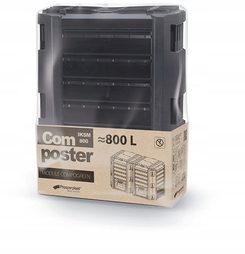 KOMPOSTOWNIK OGRODOWY DOMOWY 800 l Prosperplast Modułowy Duży Dwukomorowy na Arena.pl