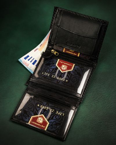 skórzany portfel męski z systemem rfid - peterson na Arena.pl