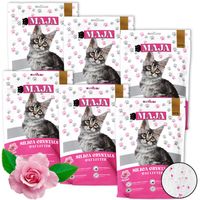 6 x Żwirek silikonowy MAJA 5L zapachowy RÓŻA 30L