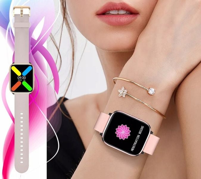 SMARTWATCH ZEGAREK POLSKIE MENU ROZMOWY SPORT SMART WATCH DAMSKI 2 PASKI zdjęcie 9