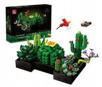 KLOCKI KWIATY KAKTUSY KWIAT PUZLE 3D KAKTUS MAŁE ROŚLINKI DONICZKA 590