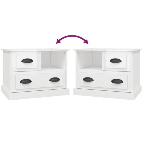 Szafka nocna, biała, wysoki połysk, 60x39x45 cm na Arena.pl