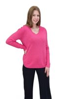 Ażurowy Sweter z Długim Rękawem Różowy L/XL