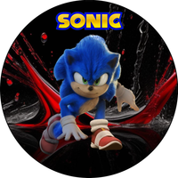 Opłatek na tort Sonic Szybki Błyskawica Postać Bajkowa Urodziny